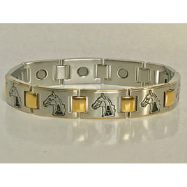 Stainless Steel Magnetic  Horse Head Bracelet