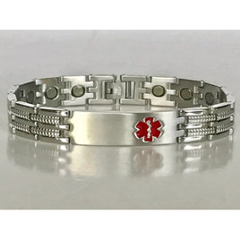 Stainless Steel Magnetic Medical ID Bracelet