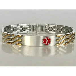 Stainless Steel Magnetic Medical ID Bracelet