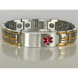 Stainless Steel Magnetic Medical ID Bracelet