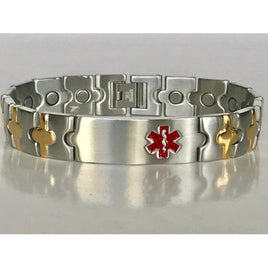 Stainless Steel Magnetic Medical ID Bracelet